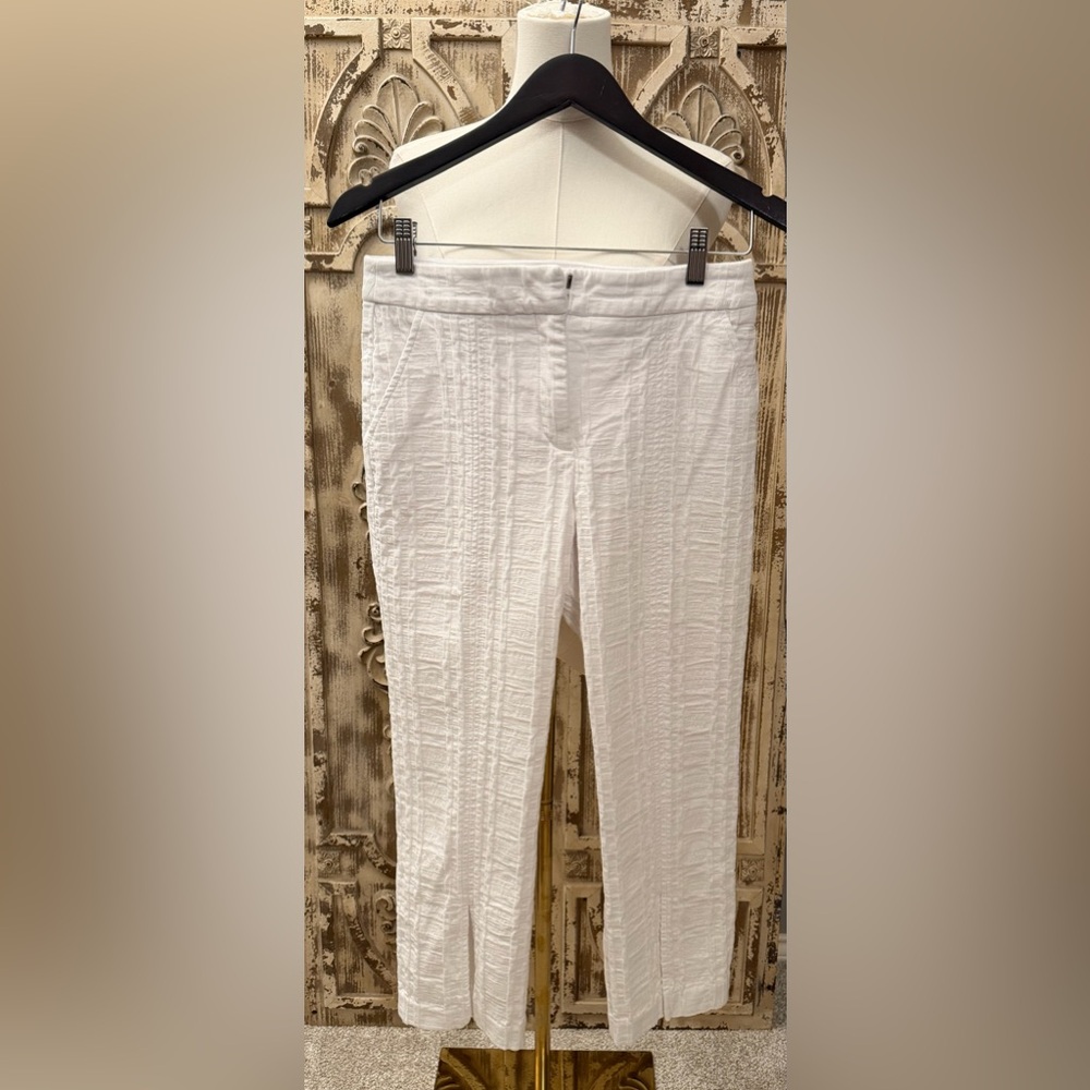 TRINA TURK White Textured Pant